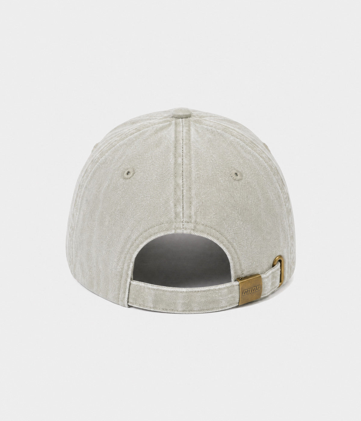 WASHED WIFE. washed cotton dad cap in GRAYISH SHEEN, back view