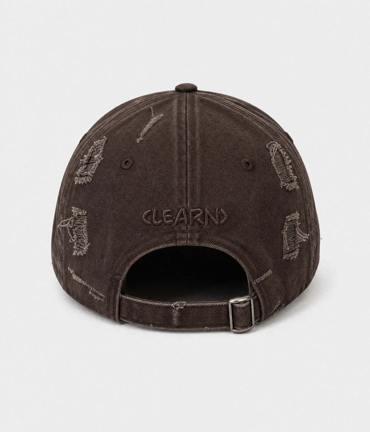NO TIME FOR ROMANCE. washed cotton cap in COFFEE, back view