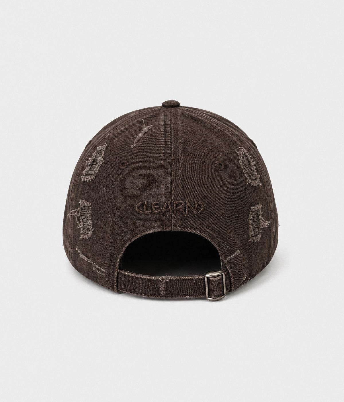 NO TIME FOR ROMANCE. washed cotton cap in COFFEE, back view