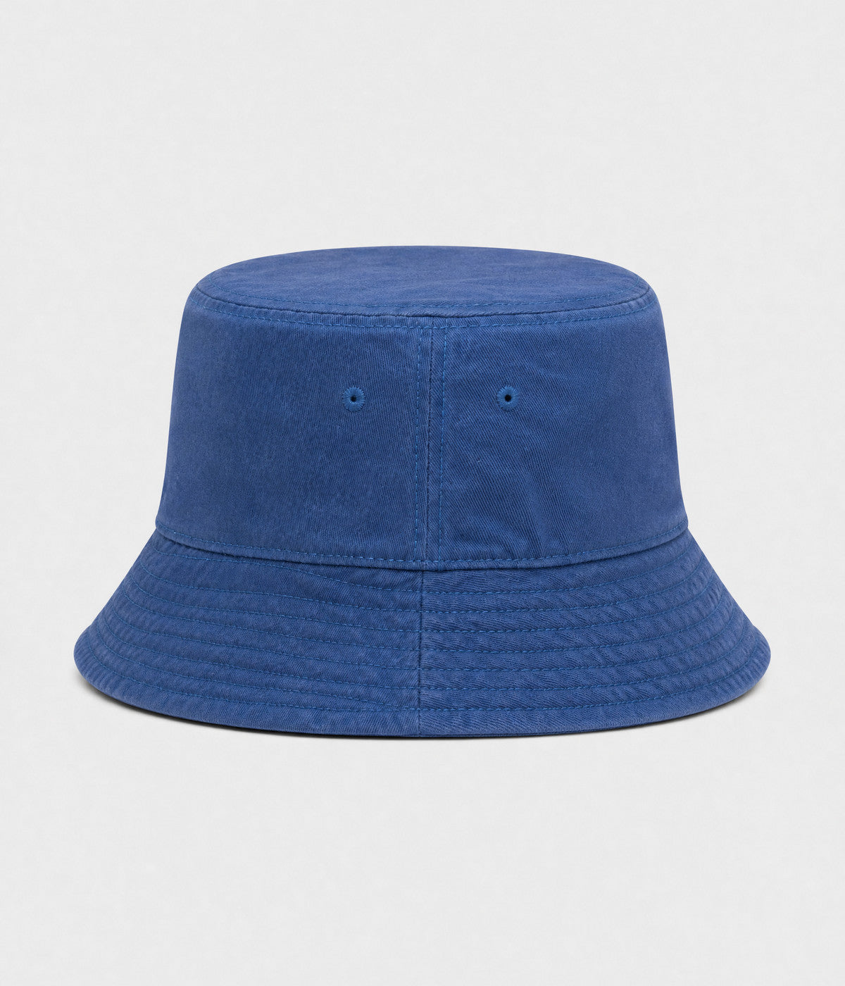 WASHED COTTON BUCKET. washed cotton bucket hat in dark blue, front view