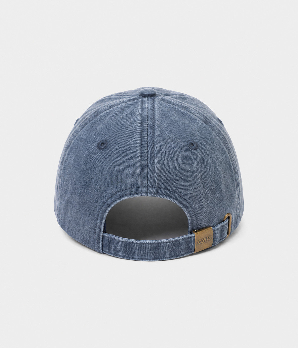 WASHED AUNTIE. washed cotton dad cap in NAVY, back view