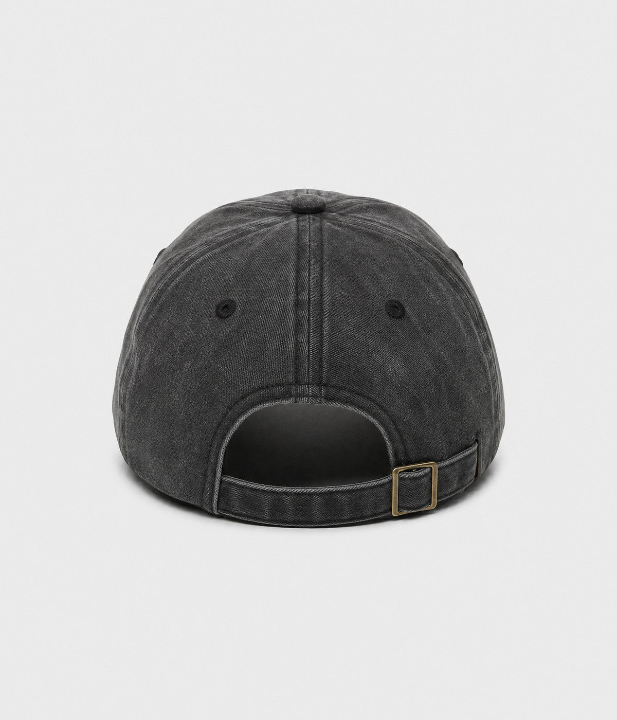 LEMON. washed cotton cap in BLACK, back view