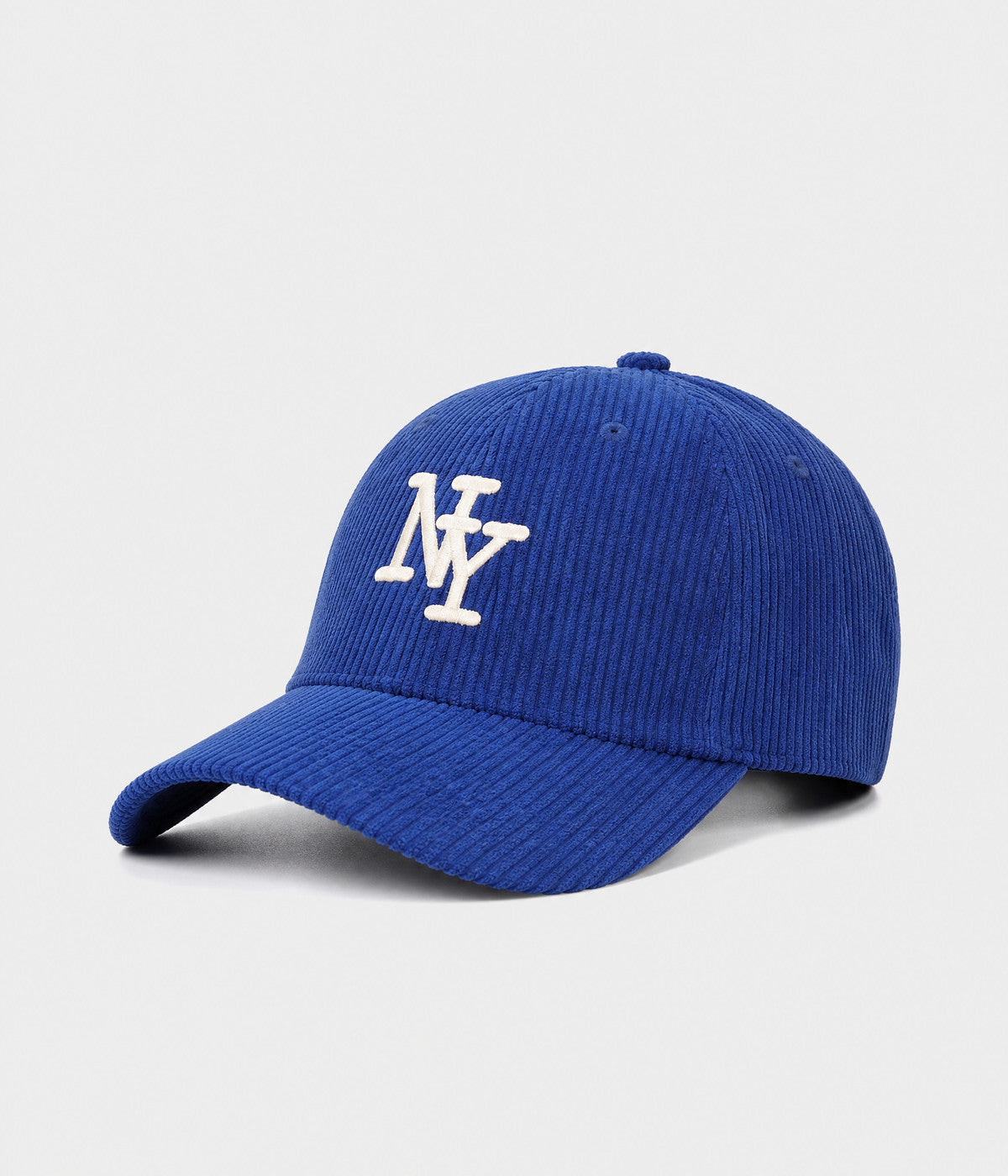 NY CORDUROY. corduroy cap in ROYAL BLUE, side view