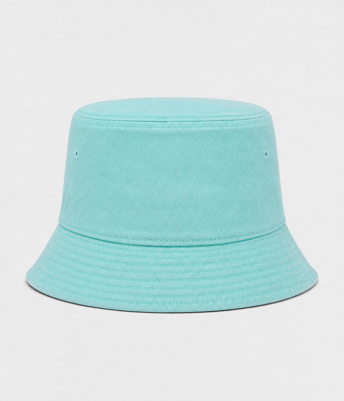 WASHED COTTON BUCKET. washed cotton bucket hat in mint, front view