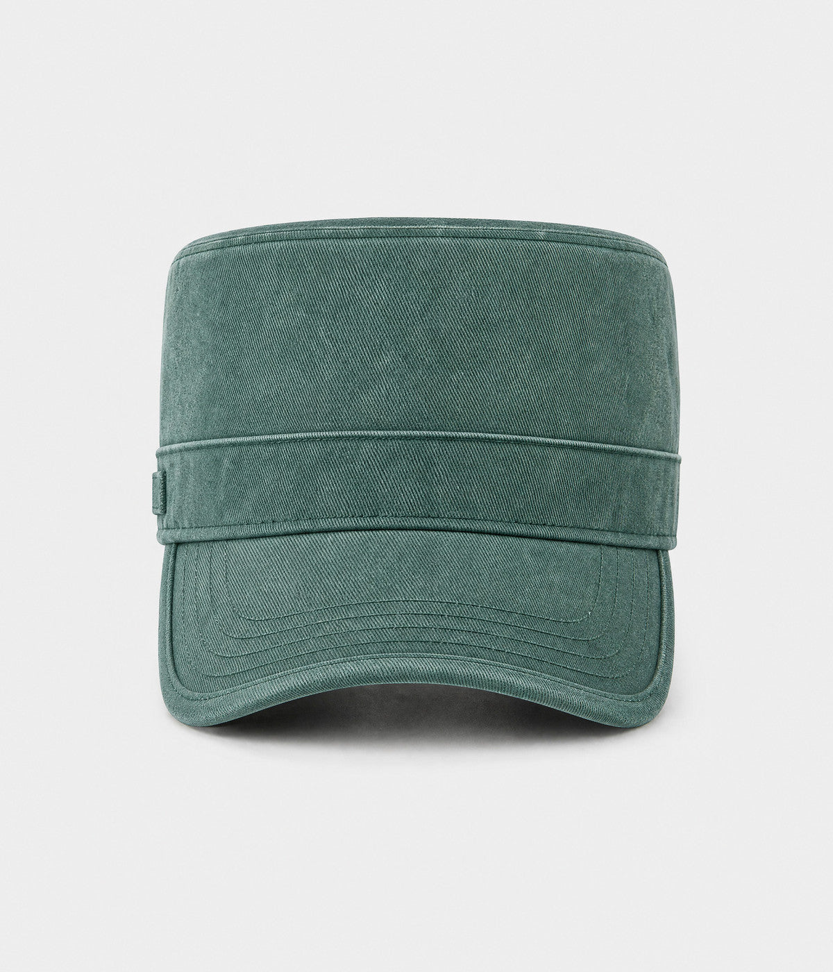 WASHED CADET. washed cotton cadet cap in GREEN, front view
