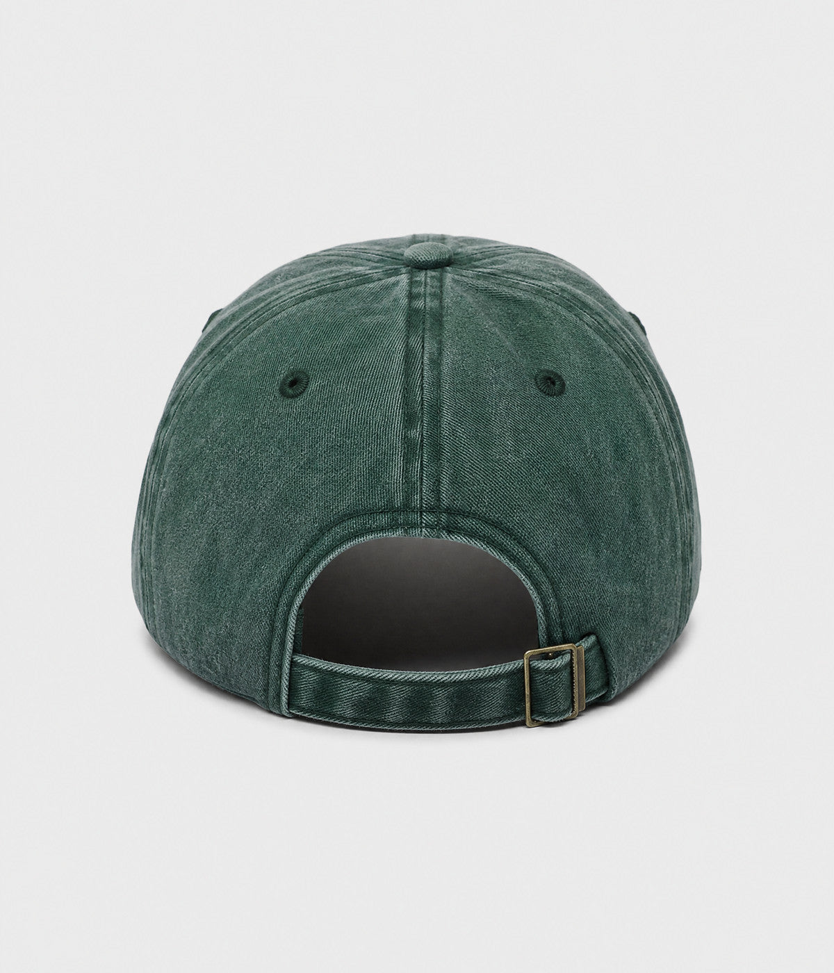 WASHED SAUSAGE DOG. washed cotton cap in GREEN, back view