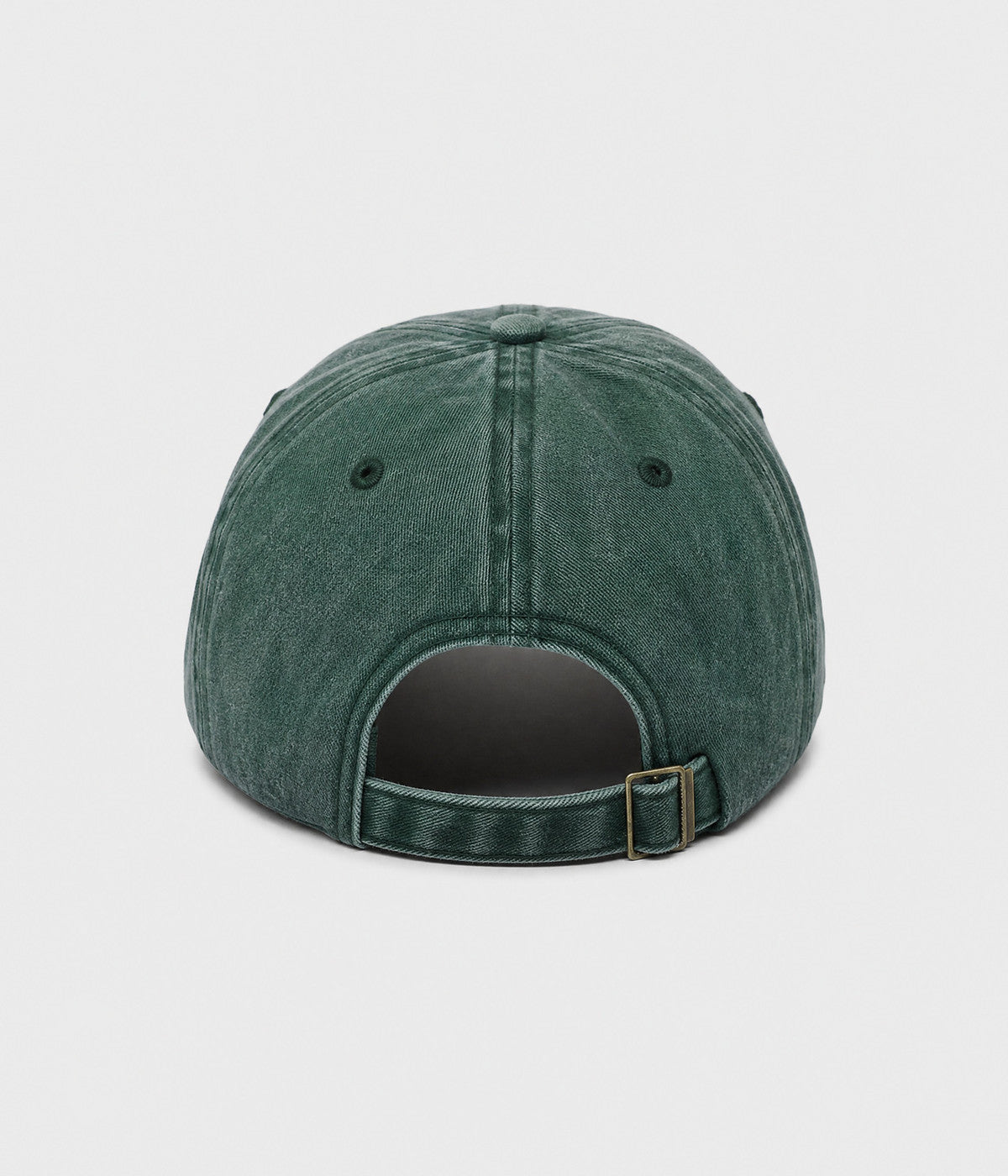 WASHED SAUSAGE DOG. washed cotton cap in GREEN, back view