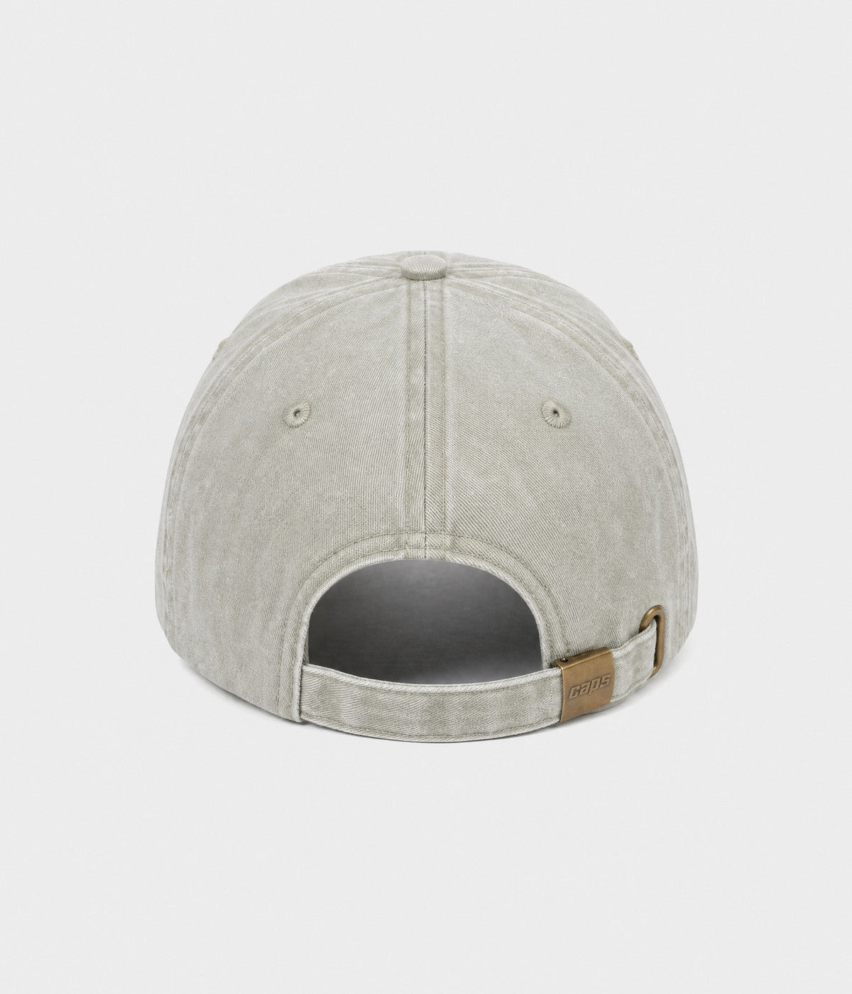 WASHED AMORE. washed cotton dad cap in GRAYISH SHEEN, back view
