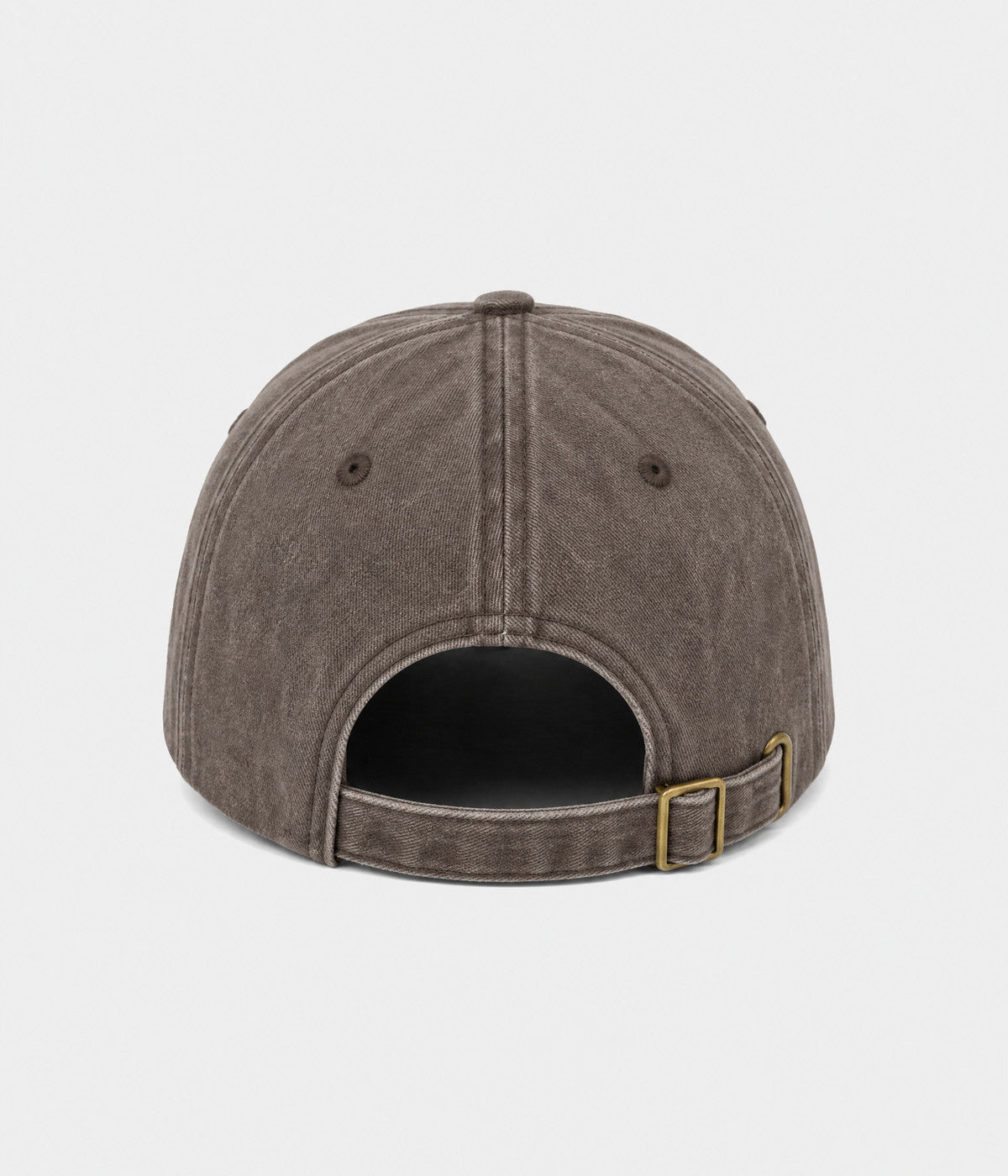 FAITH. washed cotton cap in COFFEE, back view