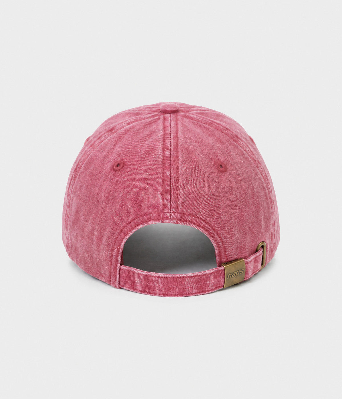 WASHED MAMA. washed cotton dad cap in RED, back view
