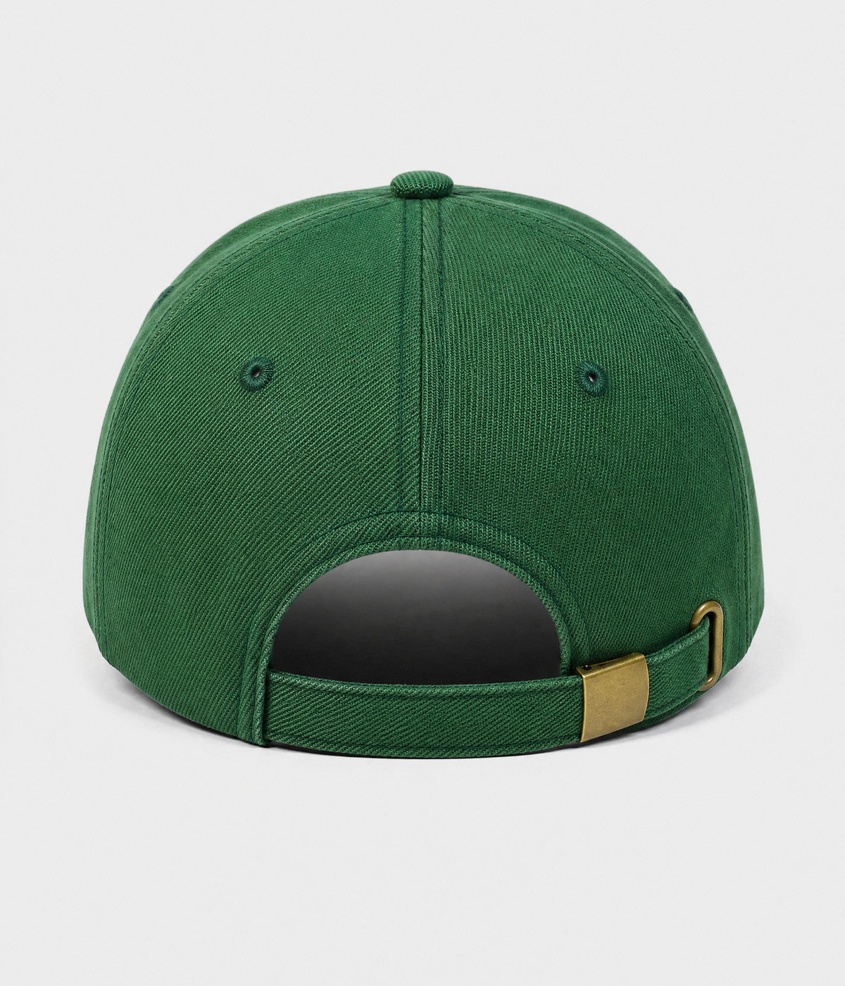 NY MONOGRAM. structured cotton cap in GREEN, back view