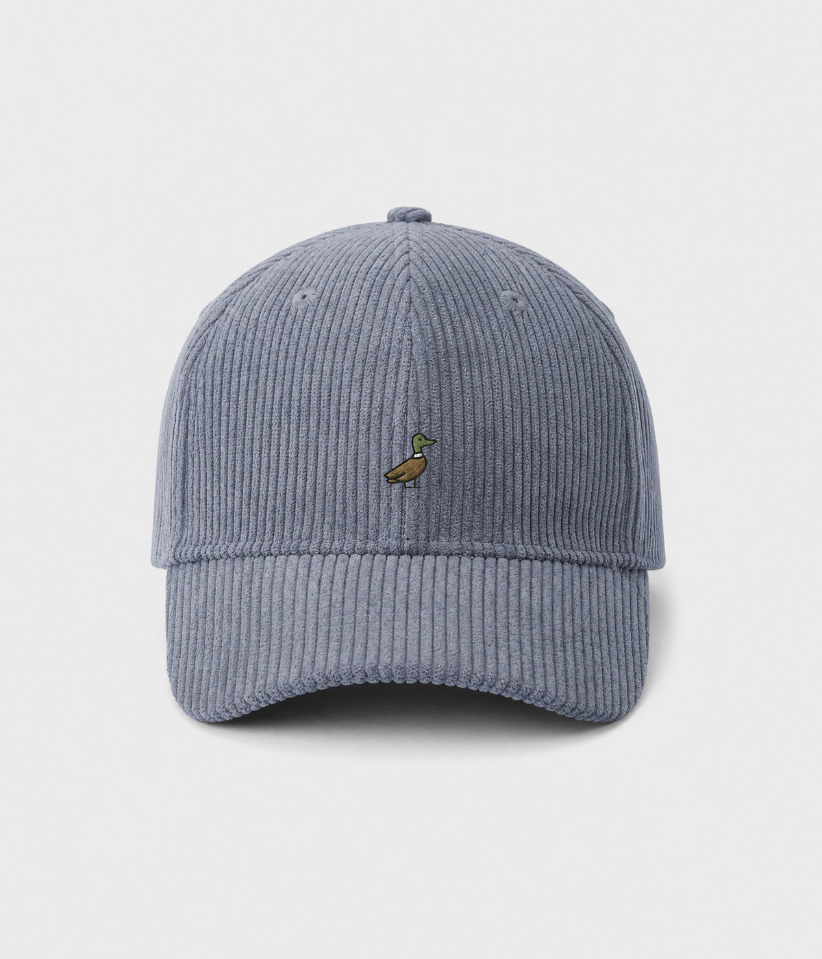 CORDUROY DUCK. cotton corduroy cap in GRAY, front view