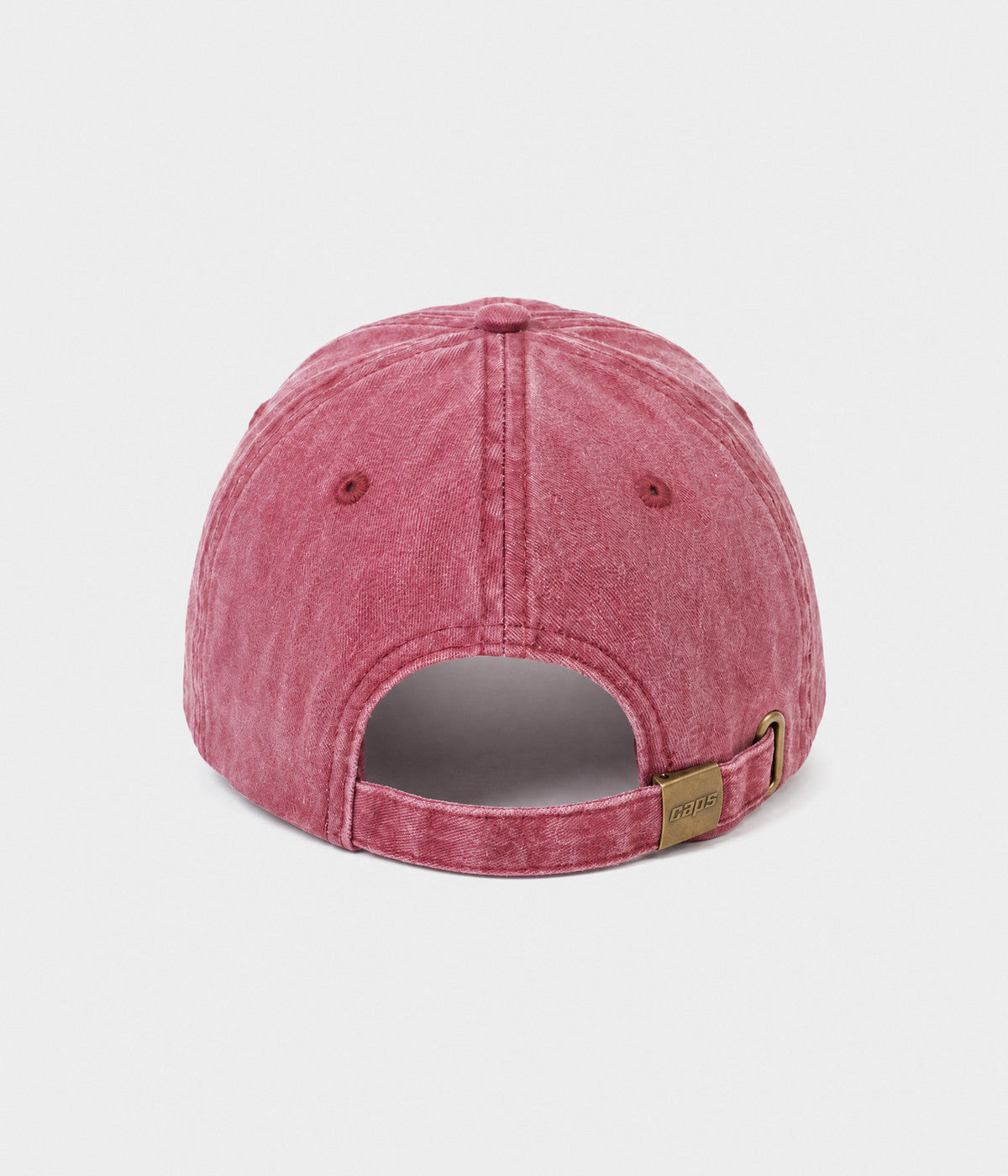 WASHED NONNA. washed cotton dad cap in RED, back view