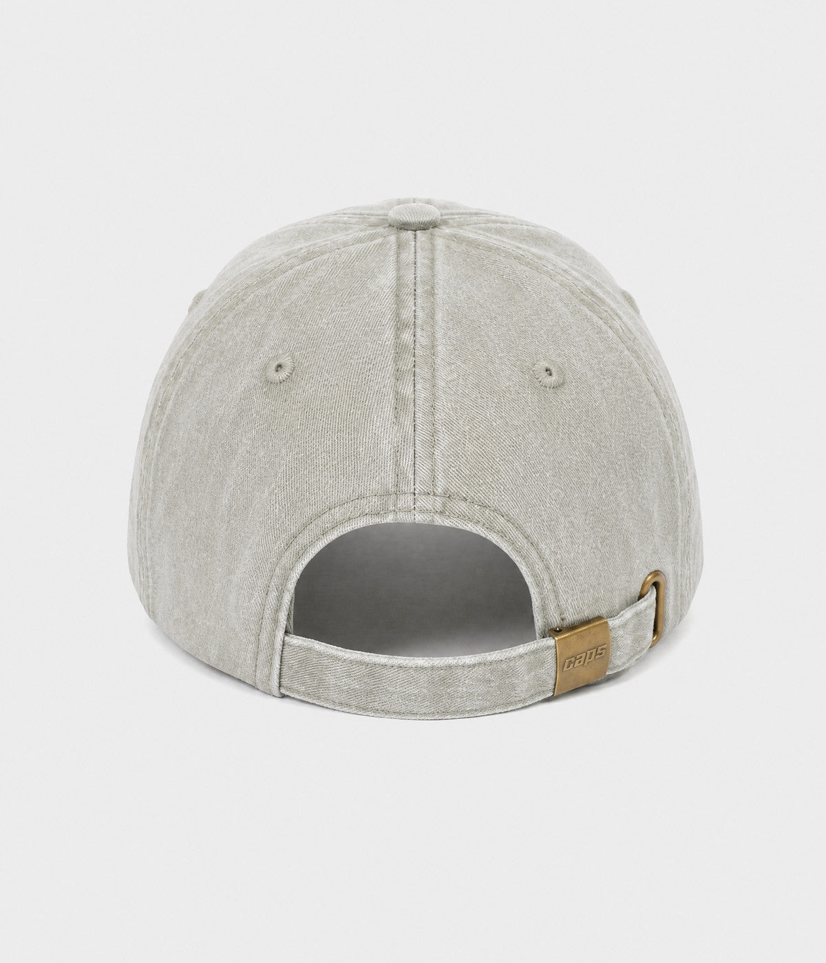 WASHED GIRLIE. washed cotton dad cap in GRAYISH SHEEN, back view