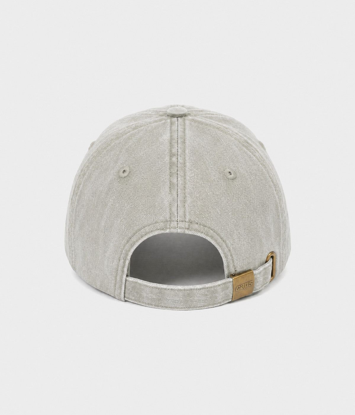 WASHED GIRLIE. washed cotton dad cap in GRAYISH SHEEN, back view