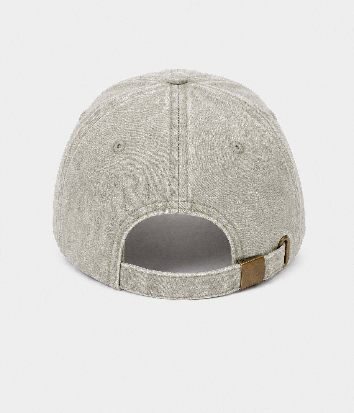 WASHED GRANDMA. washed cotton dad cap in GRAYISH SHEEN, back view
