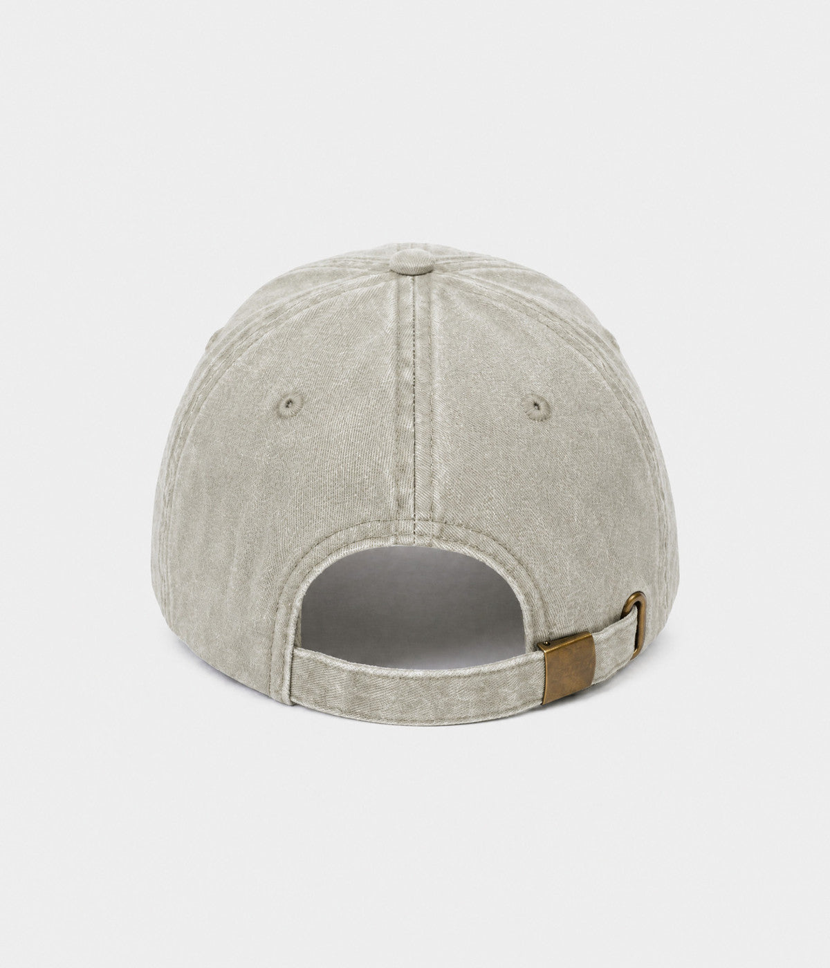 WASHED GRANDMA. washed cotton dad cap in GRAYISH SHEEN, back view