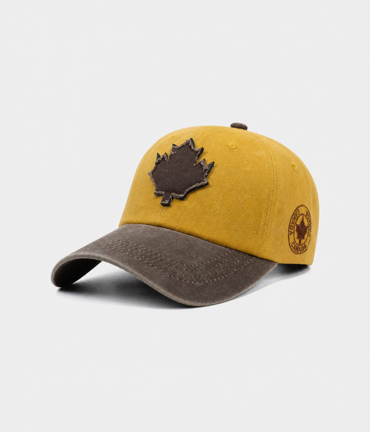 WASHED MAPLE PATCH. yellow brown side