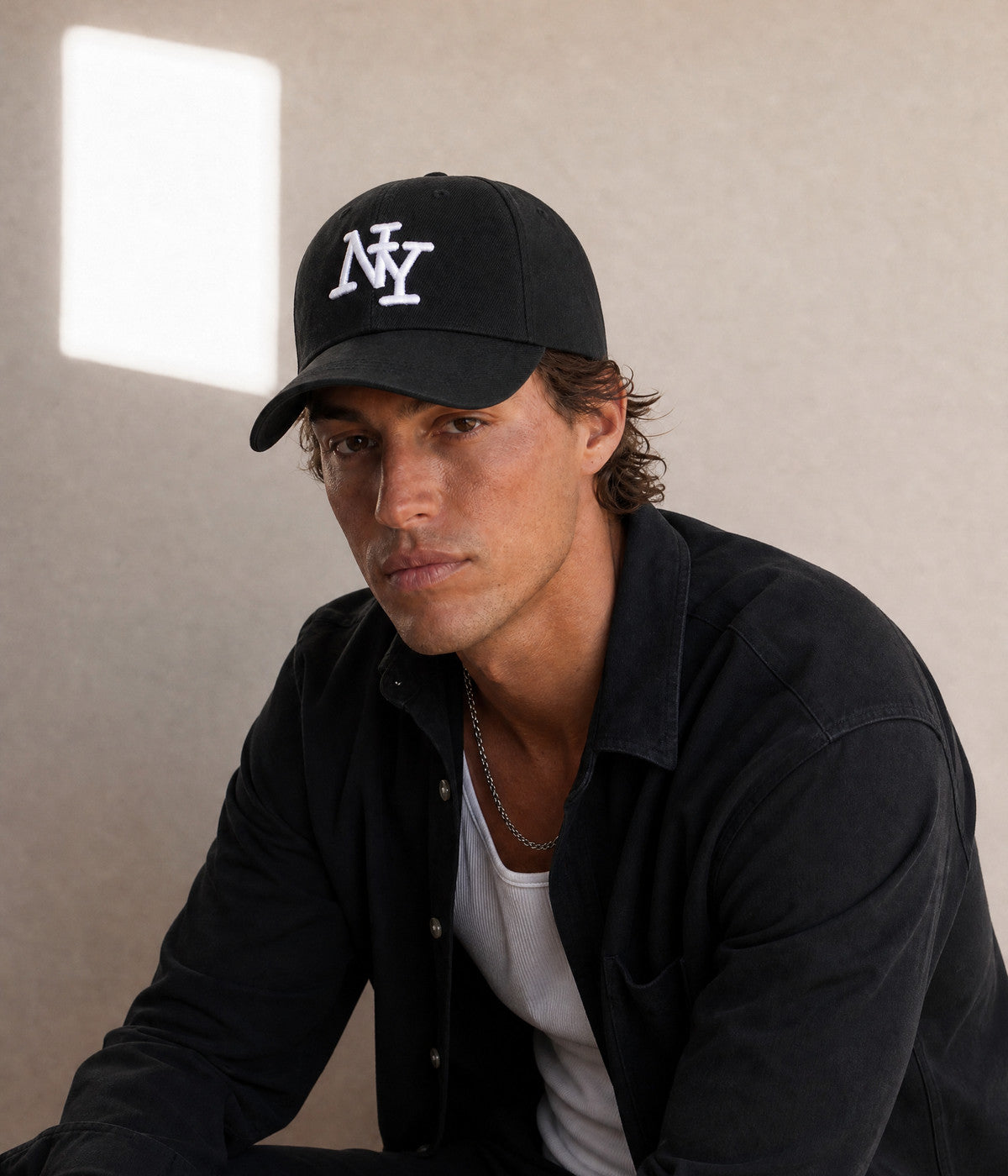 NY MONOGRAM. — BLACK worn