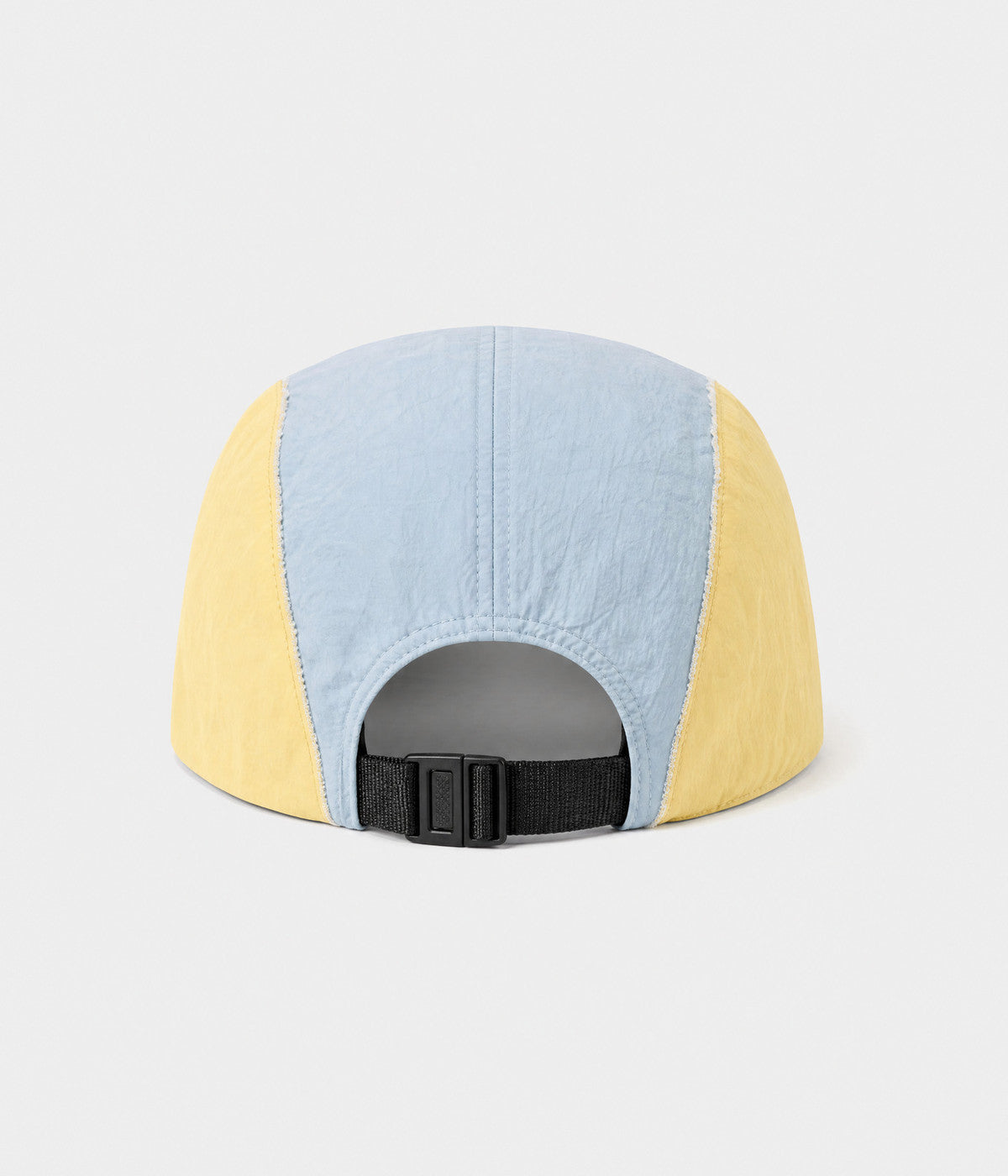 PATCHWORK CAMP. quick-dry patchwork cap in YELLOW, back view