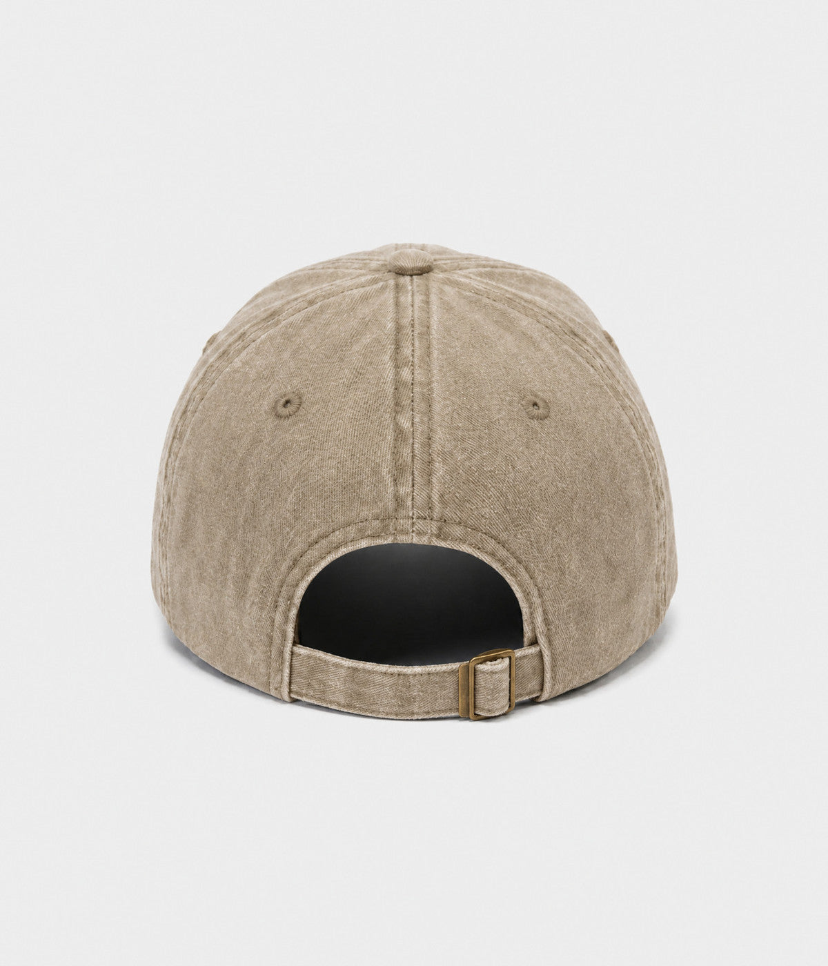 MILANO. washed cotton dad cap in KHAKI, back view