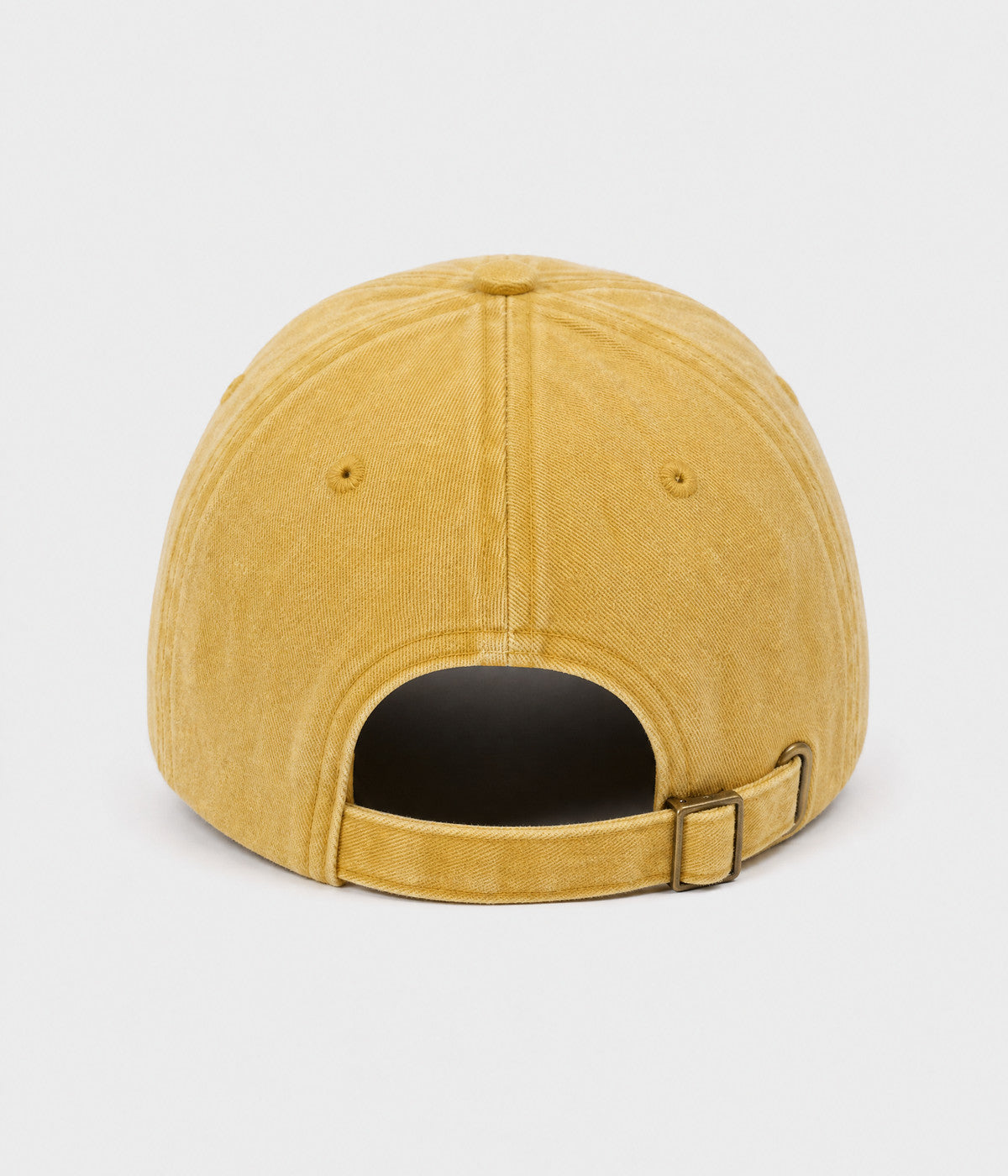 FAITH. washed cotton cap in MUSTARD, back view
