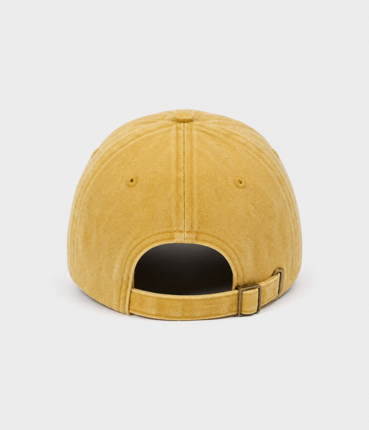 FAITH. washed cotton cap in MUSTARD, back view