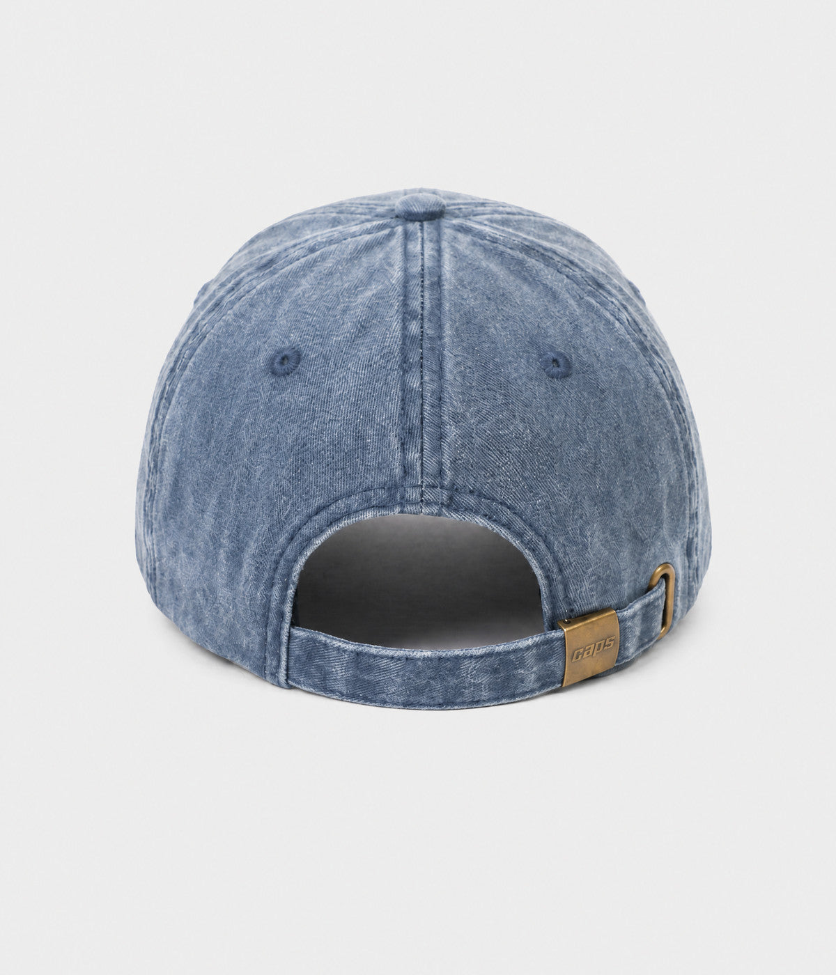 WASHED AMORE. washed cotton dad cap in NAVY, back view