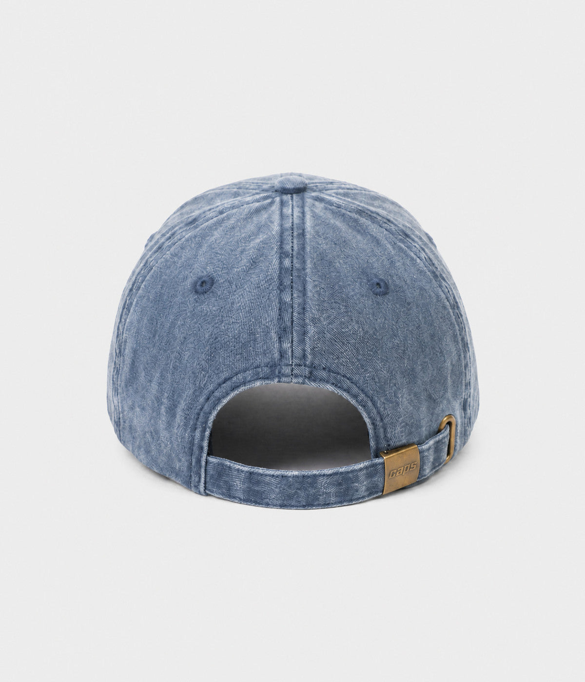 WASHED AMORE. washed cotton dad cap in NAVY, back view