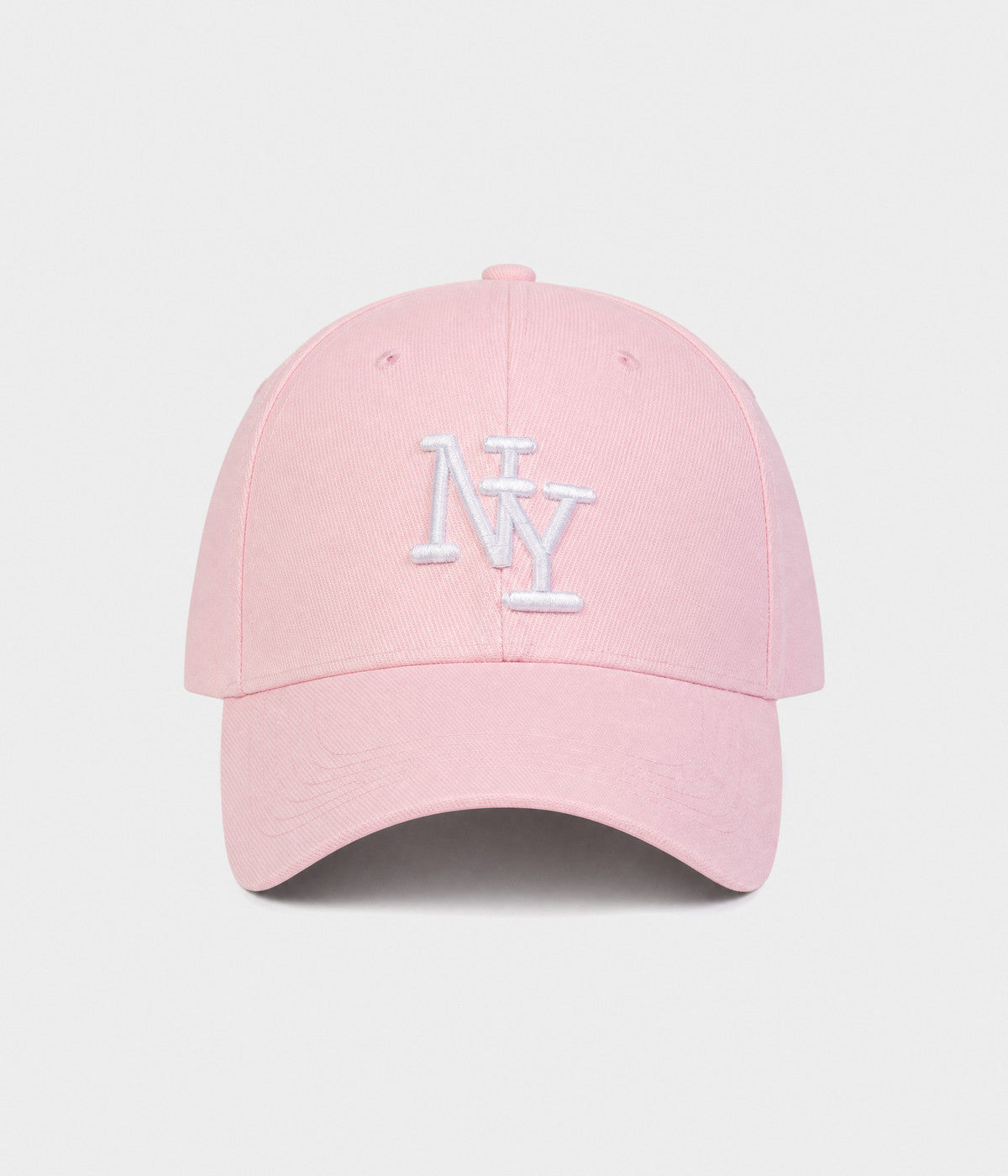 NY MONOGRAM. structured cotton cap in PINK, front view