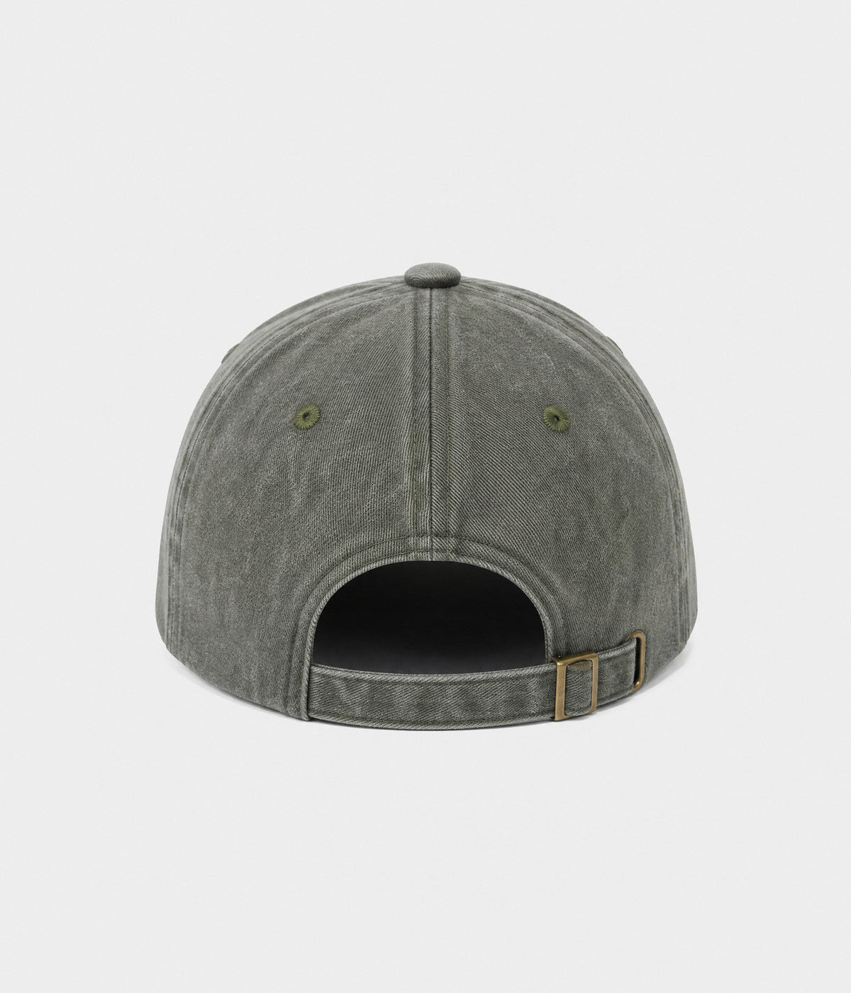 FAITH. washed cotton cap in OLIVE, back view