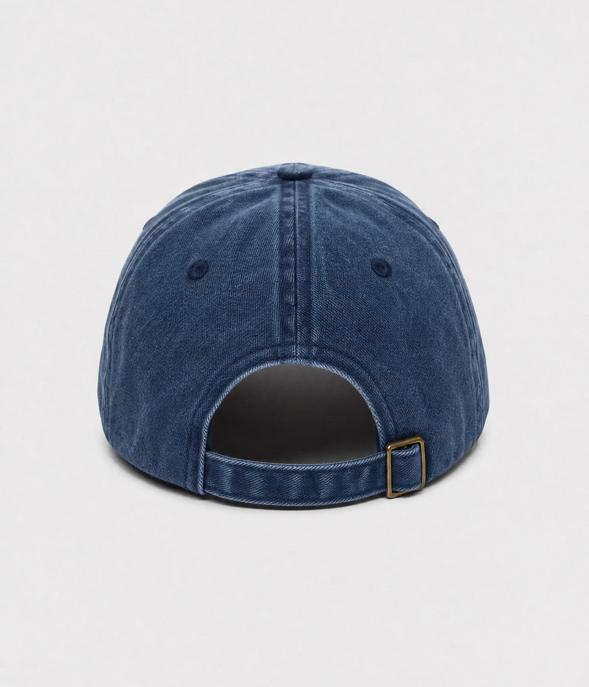 WASHED MUSHROOM. washed cotton cap in NAVY, back view
