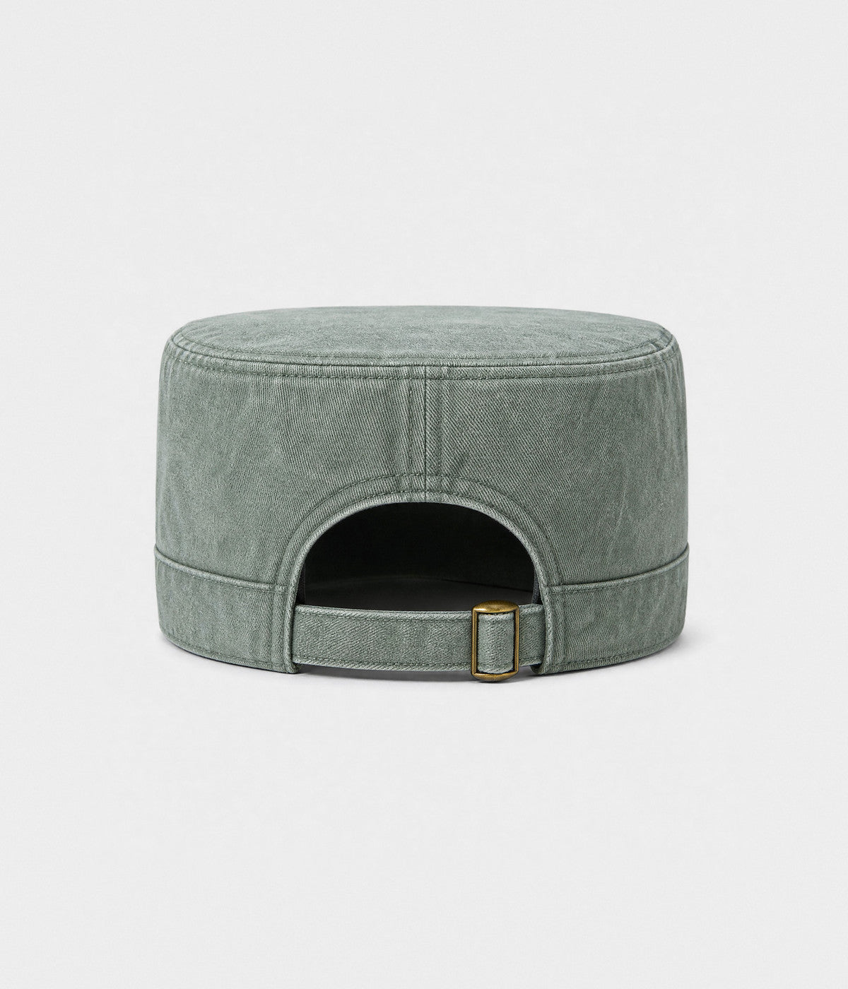 WASHED CADET. washed cotton cadet cap in ARMY GREEN, back view