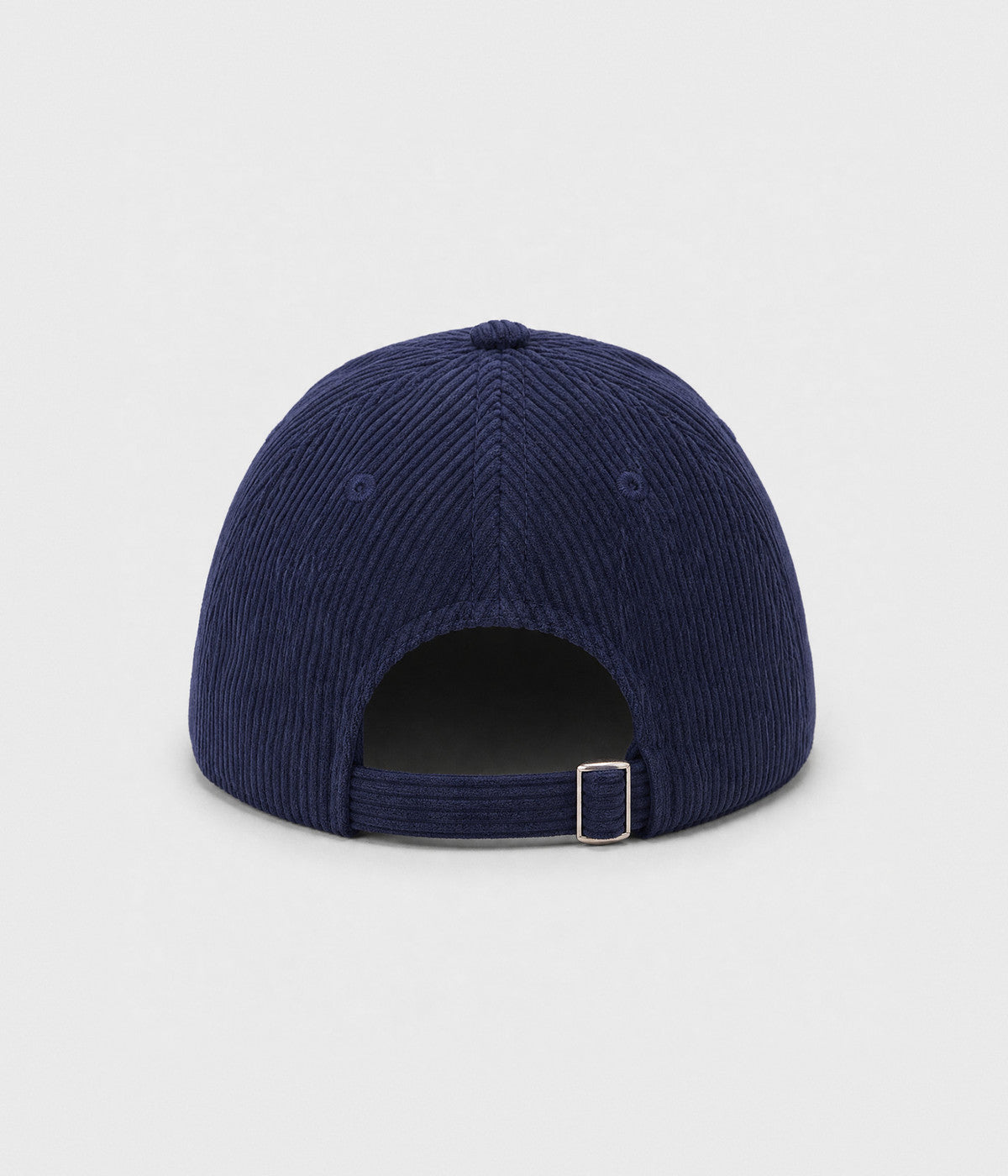 CORDUROY DUCK. cotton corduroy cap in NAVY, back view