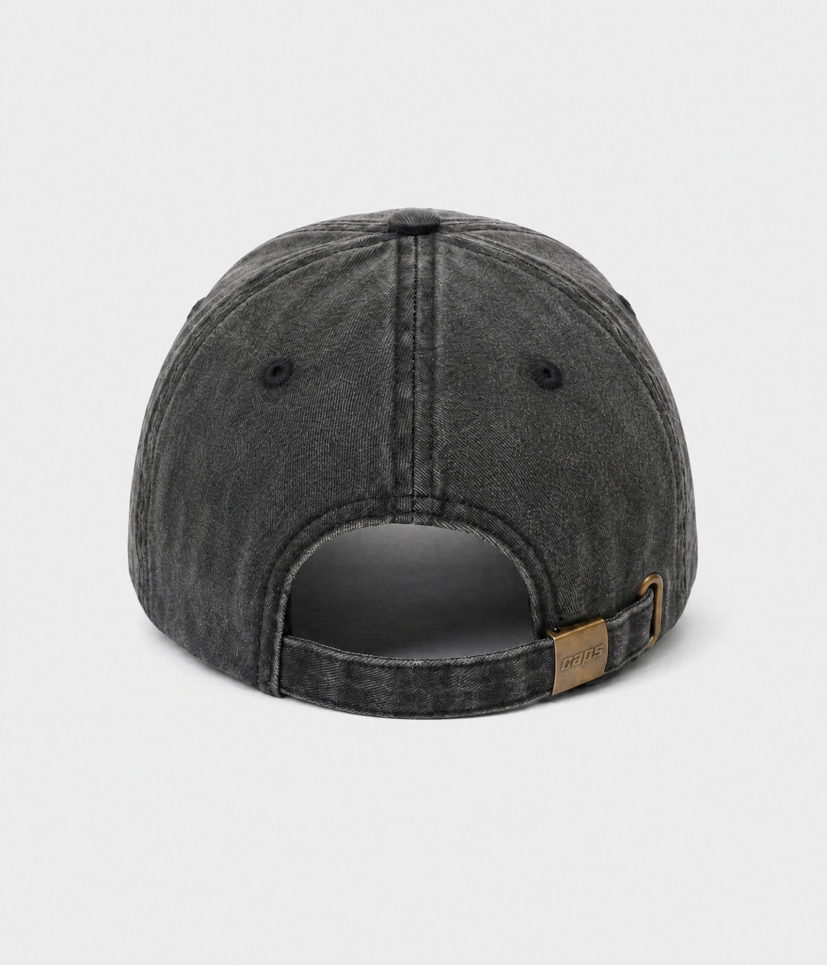 WASHED BOYFRIEND. washed cotton dad cap in BLACK, back view