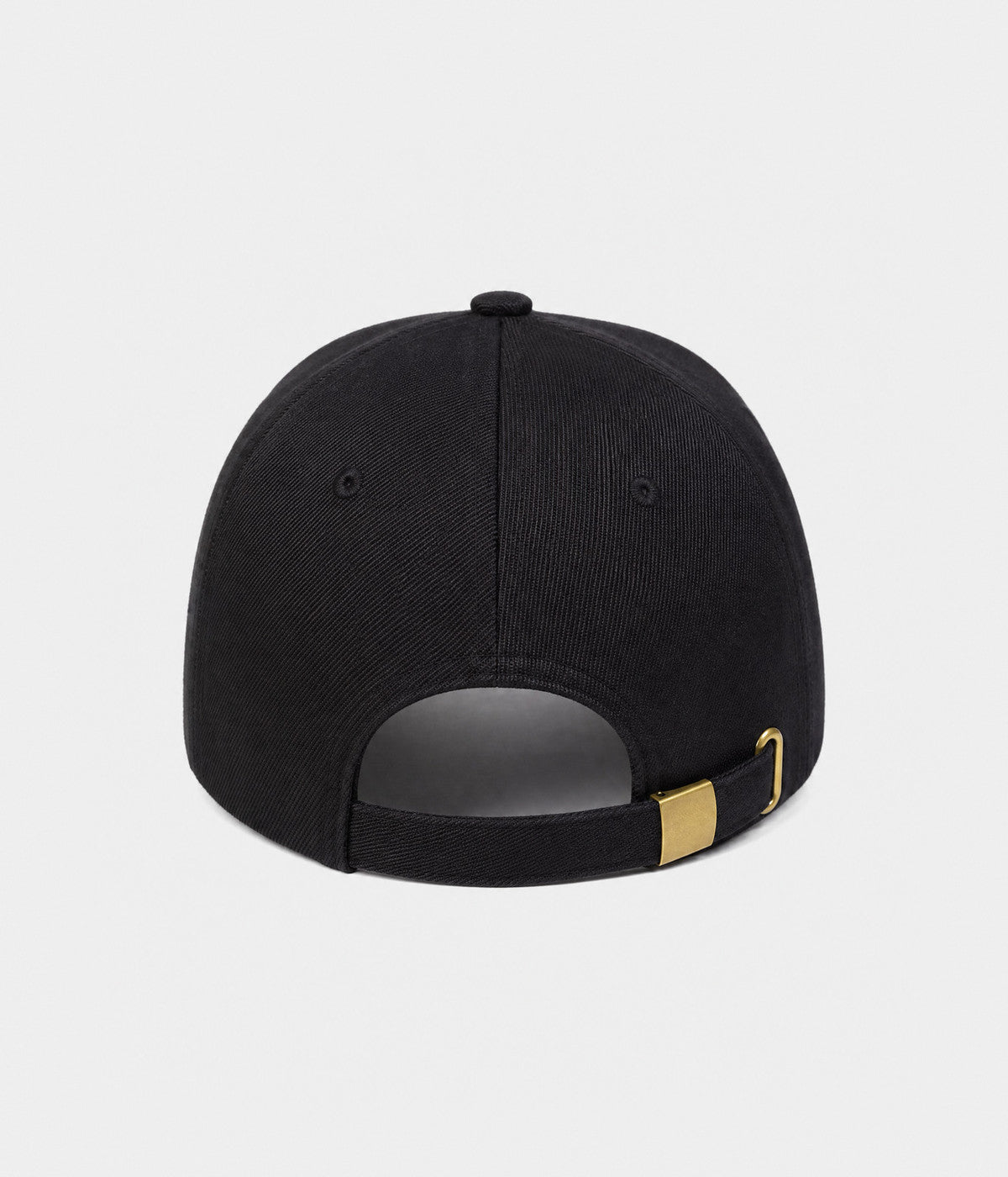 NY MONOGRAM. structured cotton cap in ALL BLACK, back view