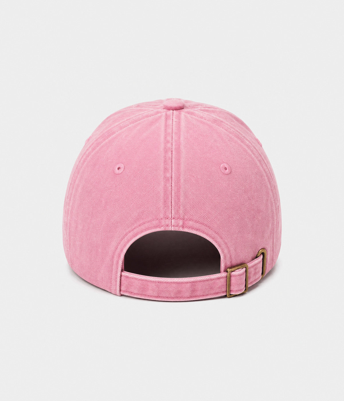 GOOD THINGS TAKE TIME. washed cotton dad cap in pink, back view