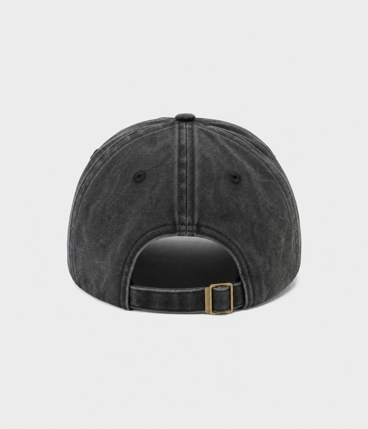 NOPE, NOT TODAY. washed cotton cap in BLACK, back view