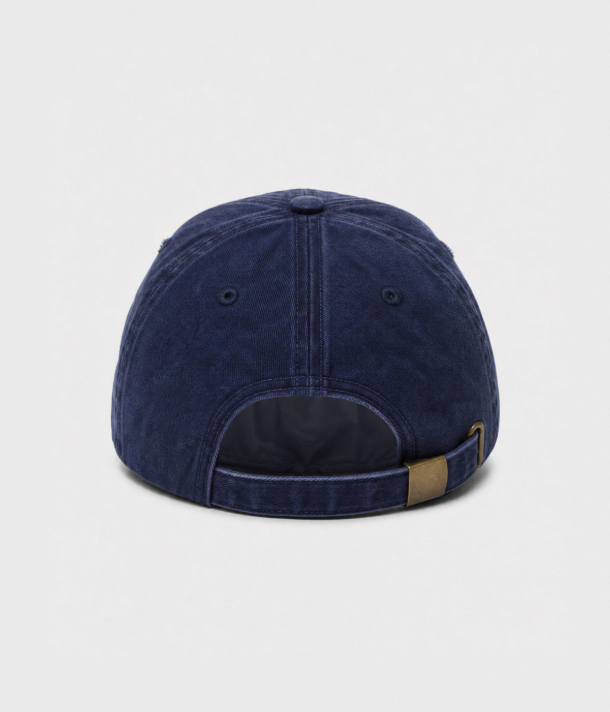 NEVER GIVE UP. washed distressed cotton dad cap in NAVY, back view