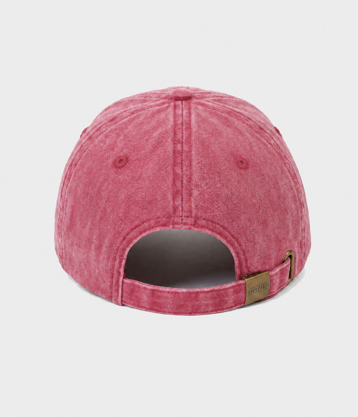 WASHED GIRLIE. washed cotton dad cap in RED, back view