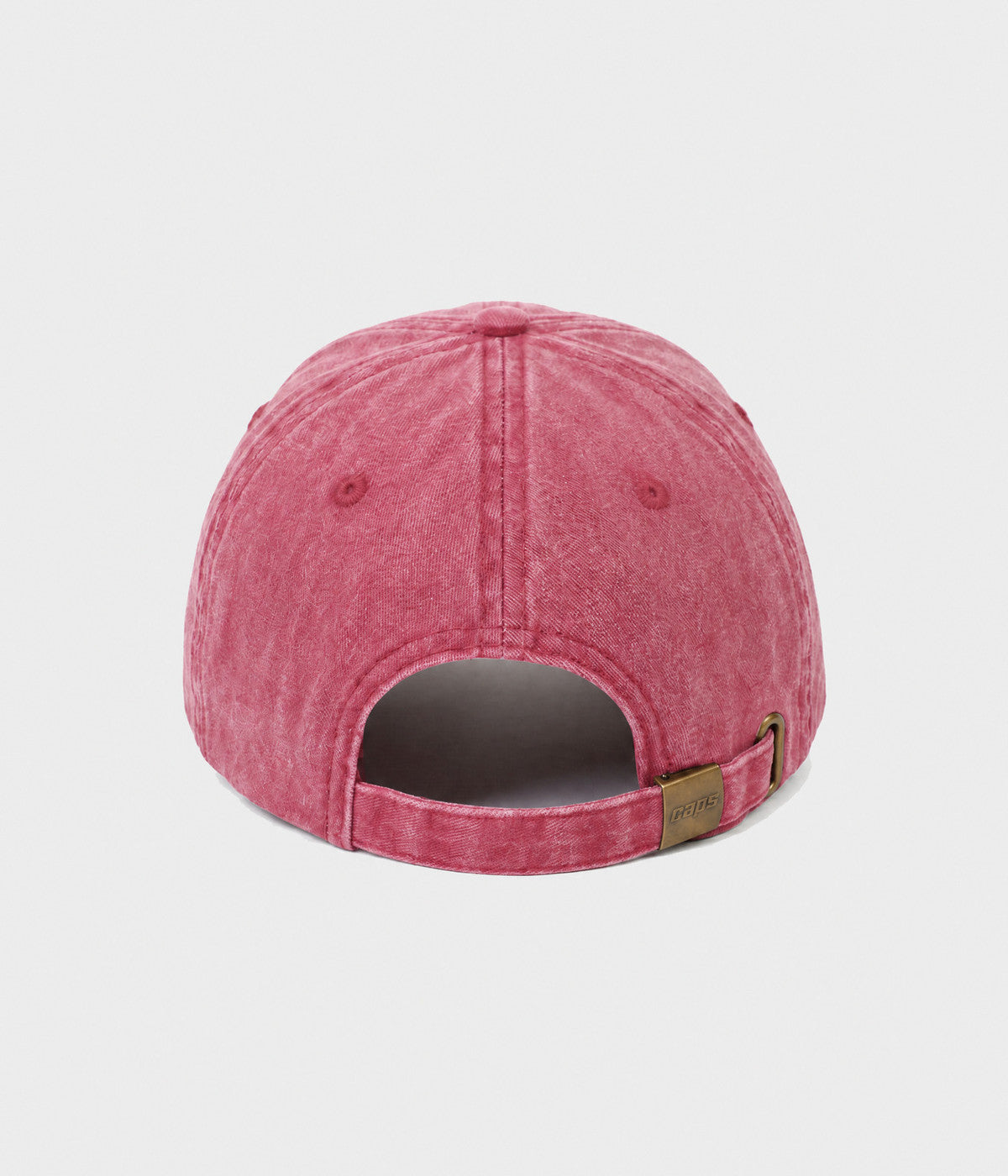 WASHED GIRLIE. washed cotton dad cap in RED, back view