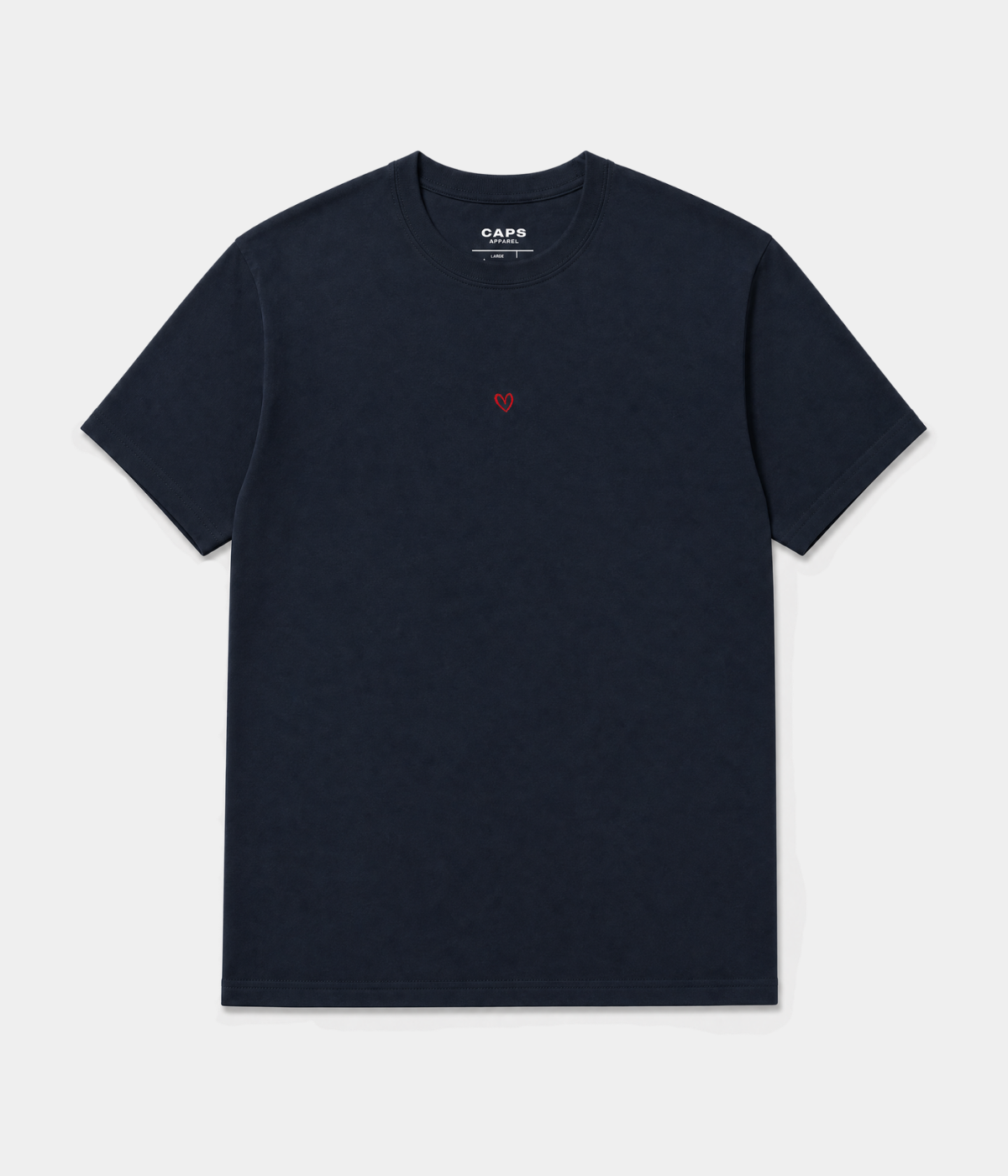 DRAWN HEART TEE.-CAPS