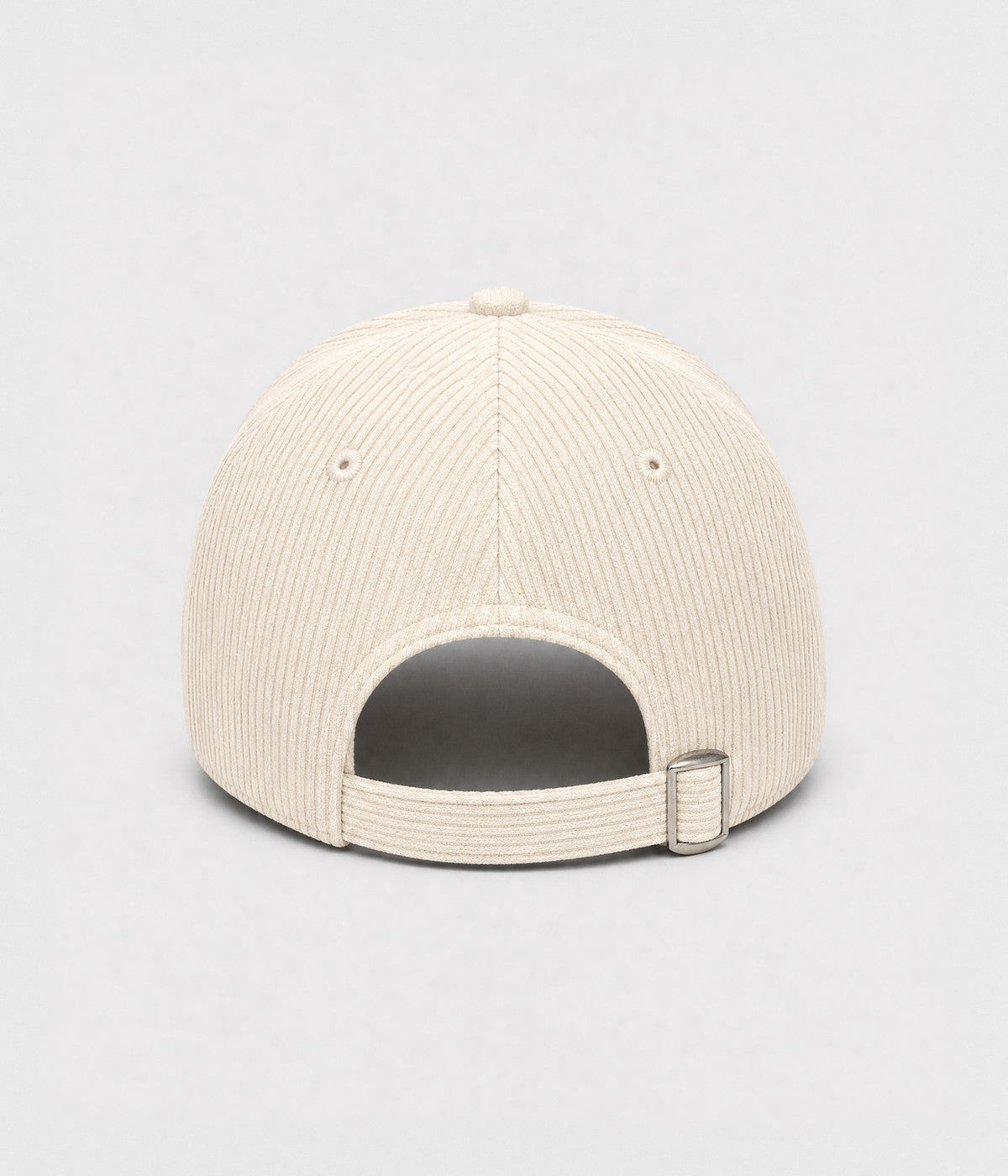 CORDUROY DUCK. cotton corduroy cap in CREAM, back view