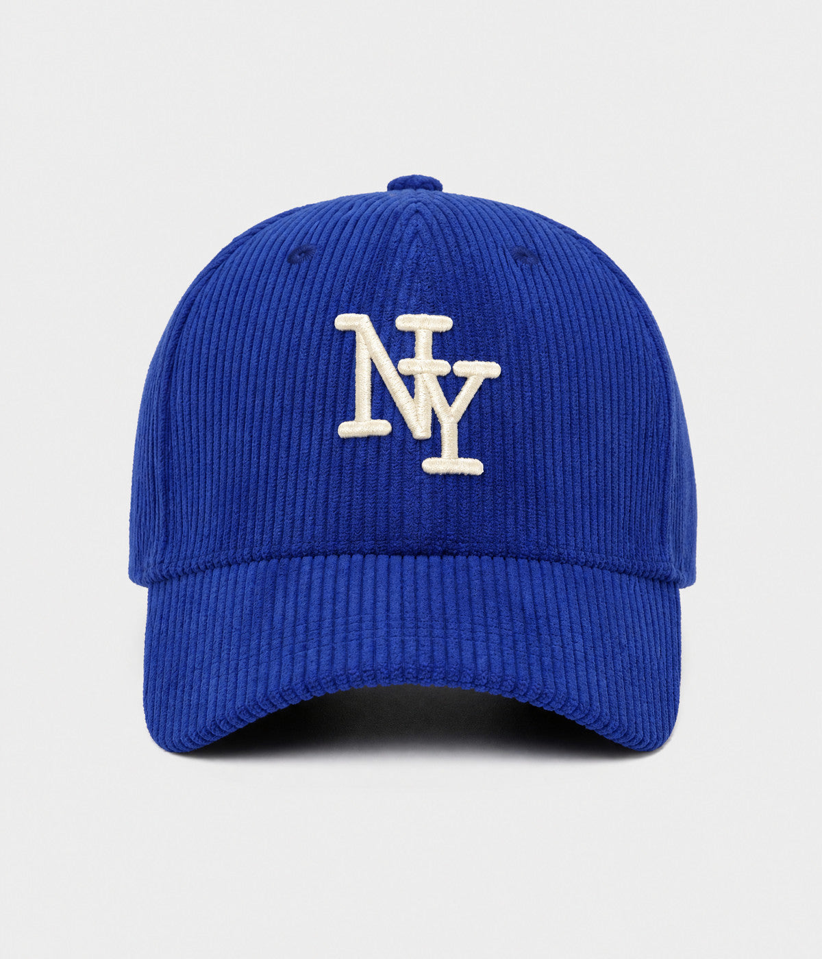 NY CORDUROY. corduroy cap in ROYAL BLUE, front view