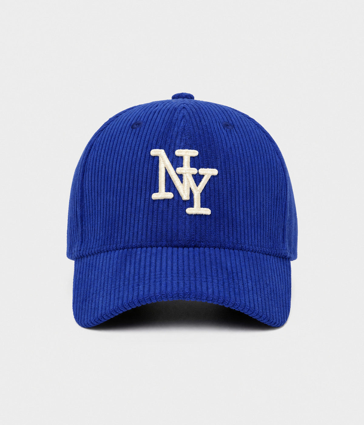 NY CORDUROY. corduroy cap in ROYAL BLUE, front view