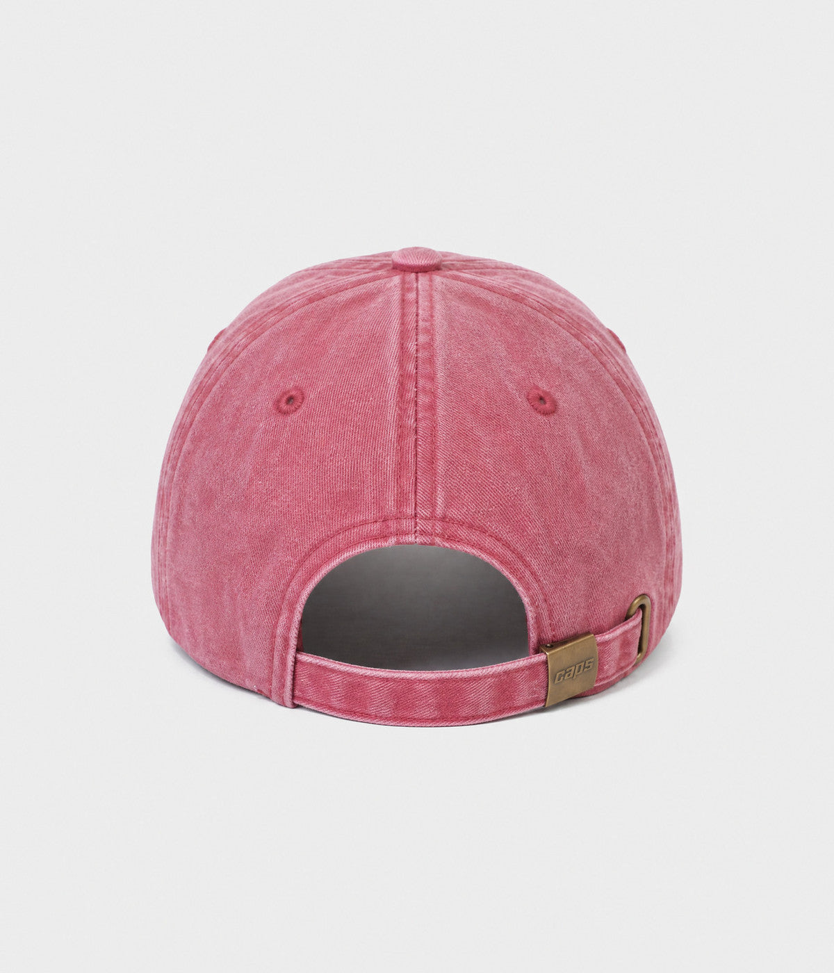 WASHED PAPA. washed cotton dad cap in RED, back view