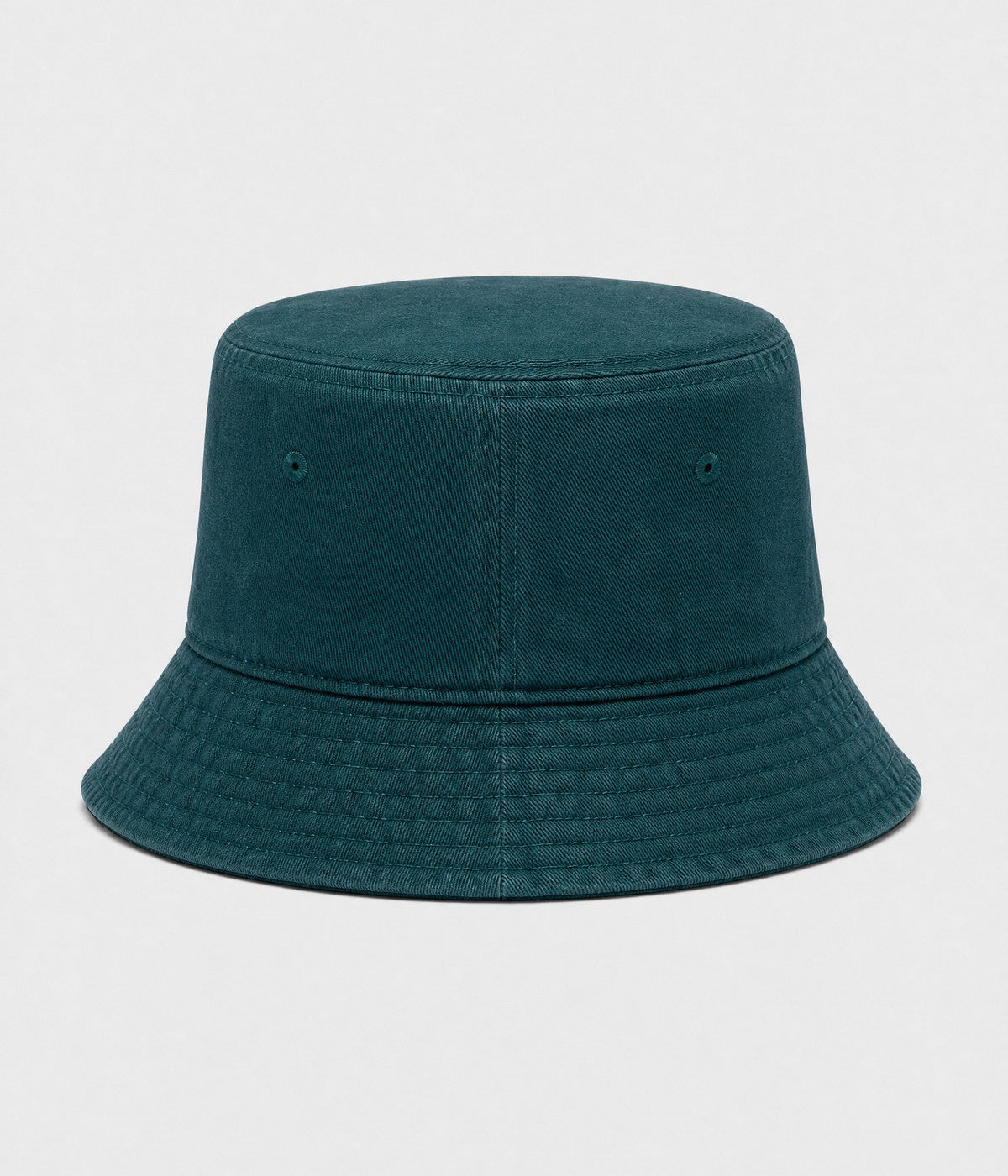 WASHED COTTON BUCKET. washed cotton bucket hat in green, front view