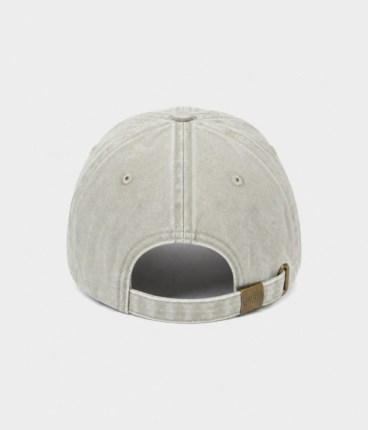WASHED BOYFRIEND. washed cotton dad cap in GRAYISH SHEEN, back view
