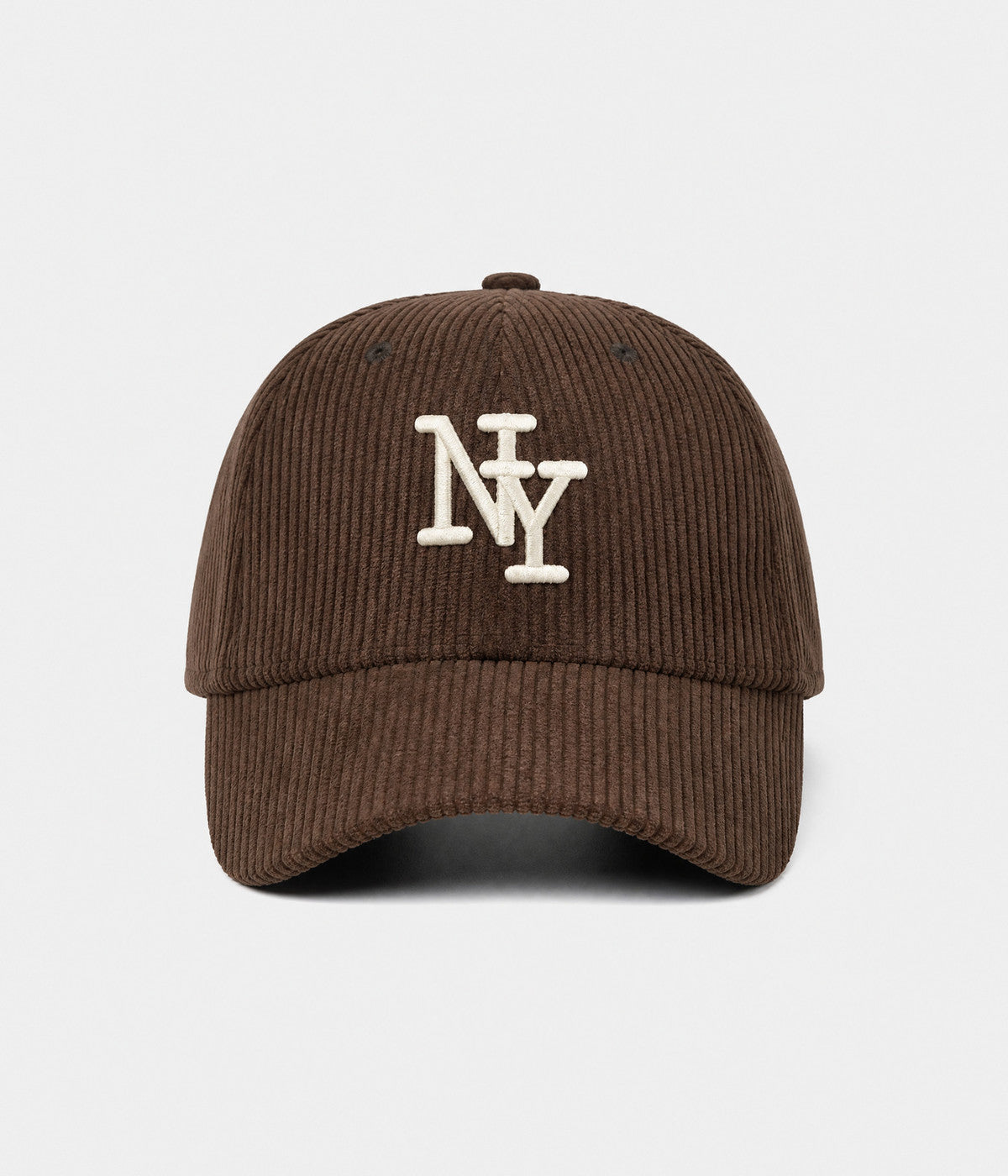 NY CORDUROY. corduroy cap in BROWN, front view