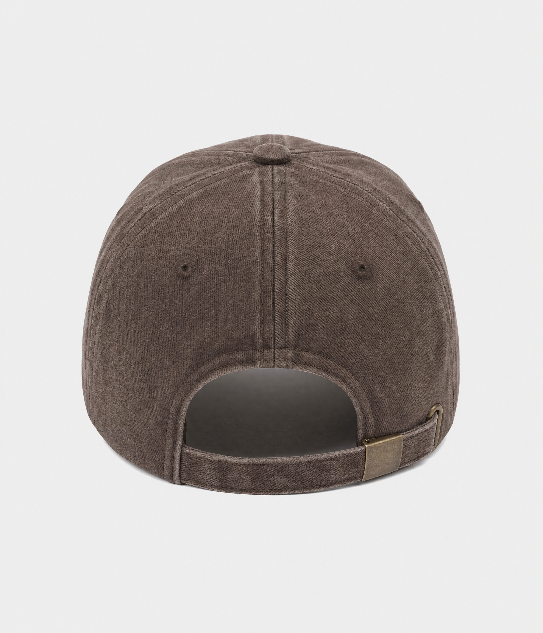 OVERSTIMULATED. washed cotton dad cap in coffee, back view